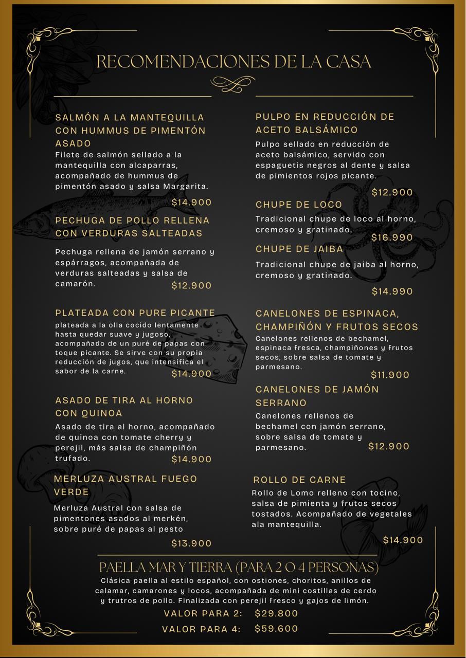 Carta menú página 4