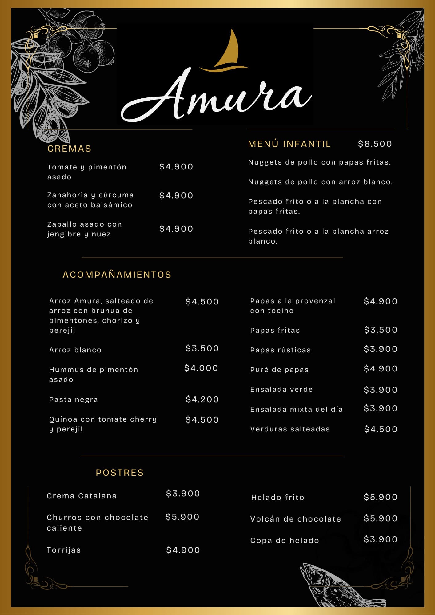 Carta menú página 6